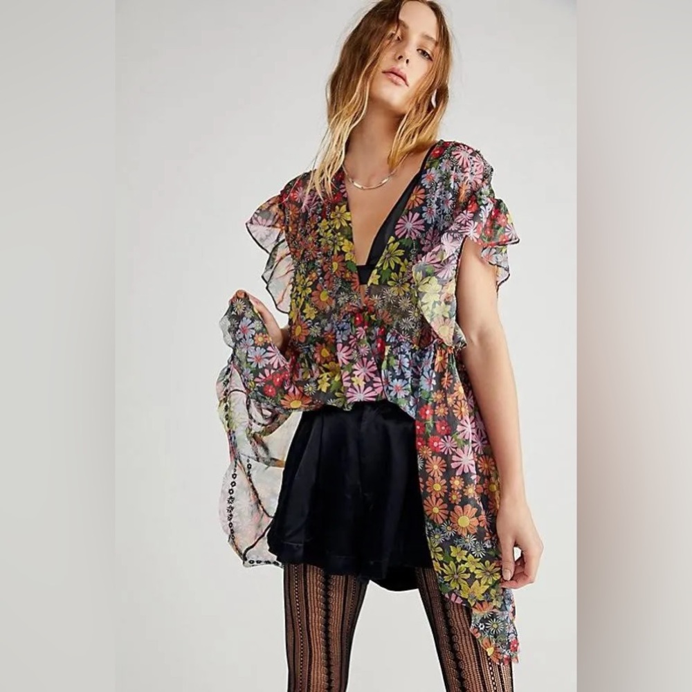 Floral Sheer Women's Top